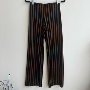 Zara Trafaluc Women's Flat Front Striped Knitted Multicolor Pants Size S